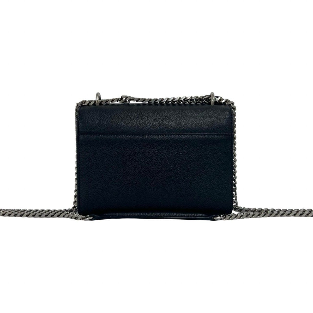 Saint Laurent Paris Sunset YSL Logo Leather 2-Way Shoulder Bag Pochette Black — view 3
