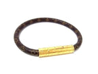 Louis Vuitton Bracelet LV Confidential Brown Gold Metal