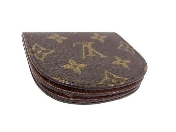 Louis Vuitton Coin Purse Monogram Porte Monnaie Guse Brown Leather — view 2