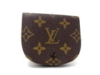 Louis Vuitton Coin Purse Monogram Porte Monnaie Guse Brown Leather