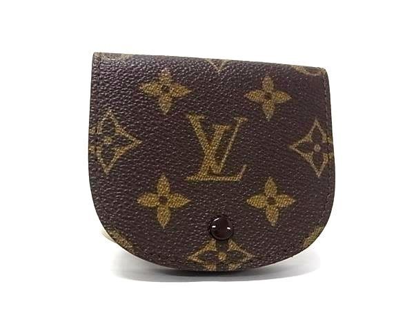 Louis Vuitton Coin Purse Monogram Porte Monnaie Guse Brown Leather