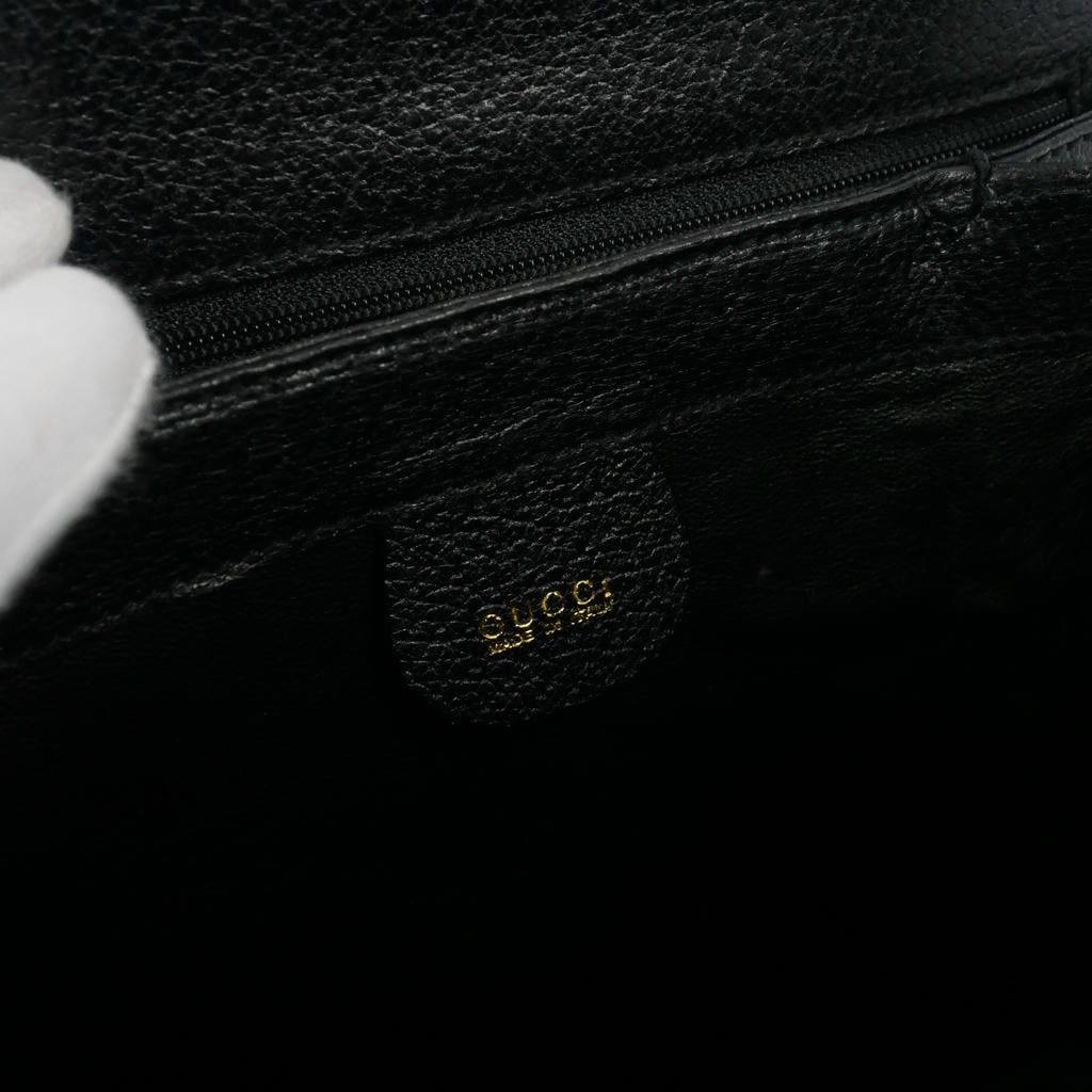 Gucci Vintage Bamboo Turnlock Mini Handbag Black — view 7