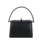 Gucci Vintage Bamboo Turnlock Mini Handbag Black