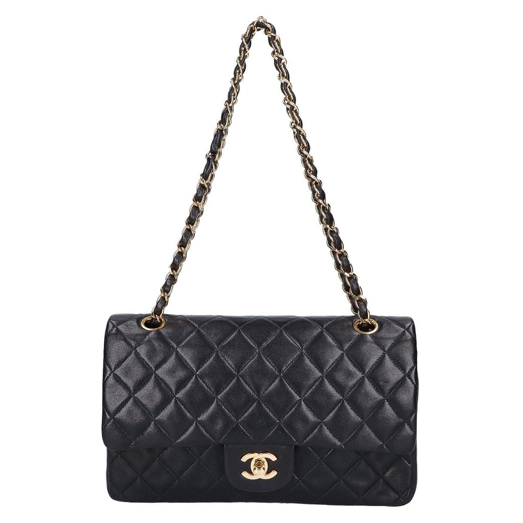 Chanel Lambskin Double Flap Bag Quilted 25 Chain