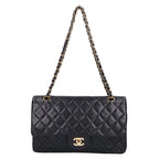Chanel Lambskin Double Flap Bag Quilted 25 Chain