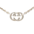 Gucci Chain GG Logo Pendant Silver