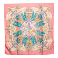 Hermes Carre 90 Europe Scarf Pink Multicolor Silk