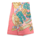 Hermes Carre 90 Europe Scarf Pink Multicolor Silk — view 7