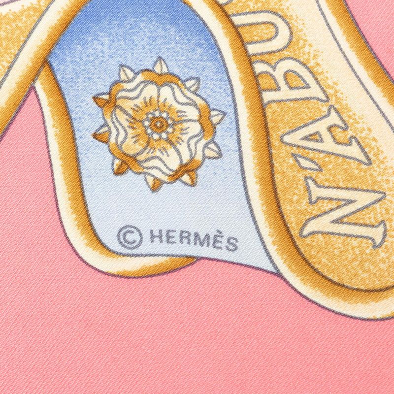 Hermes Carre 90 Europe Scarf Pink Multicolor Silk — view 5