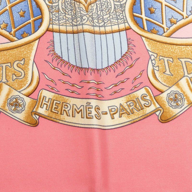 Hermes Carre 90 Europe Scarf Pink Multicolor Silk — view 6