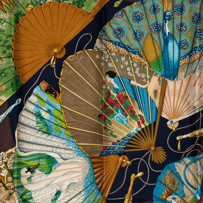 Hermes Carre 90 Brise de Charme Enchanting Breeze Scarf Large Multicolor Silk — view 2