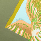 Hermes Carre 90 Nuba Mountain Scarf Green Multicolor Silk — view 6