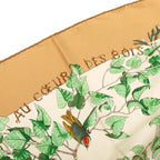 Hermes Carre 90 in the Forest AU Coeur Des Bois Scarf Beige Multicolor Silk — view 6