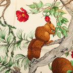 Hermes Carre 90 in the Forest AU Coeur Des Bois Scarf Beige Multicolor Silk — view 4