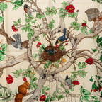 Hermes Carre 90 in the Forest AU Coeur Des Bois Scarf Beige Multicolor Silk — view 2
