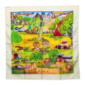 Hermes Carre 90 Nuba Mountain Scarf Multicolor Silk