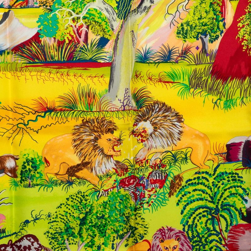 Hermes Carre 90 Nuba Mountain Scarf Multicolor Silk — view 2