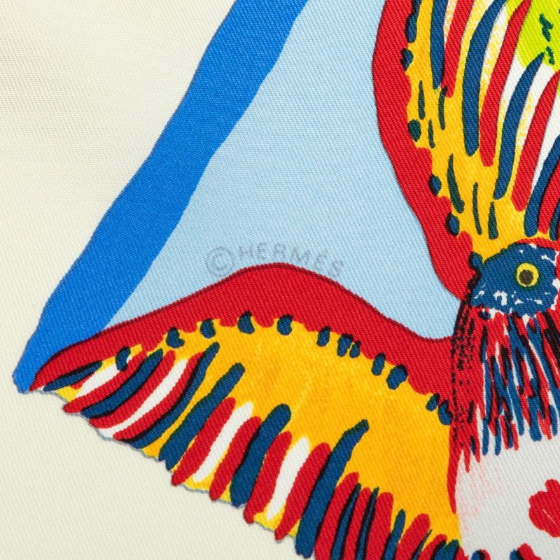 Hermes Carre 90 Nuba Mountain Scarf Multicolor Silk — view 4