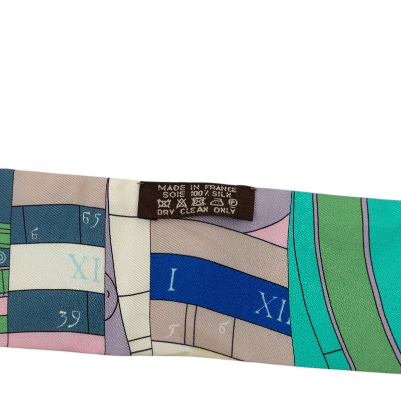 Hermes Twilly New Astrology Astrologie Nouvelle Scarf Green Multicolor Silk — view 4