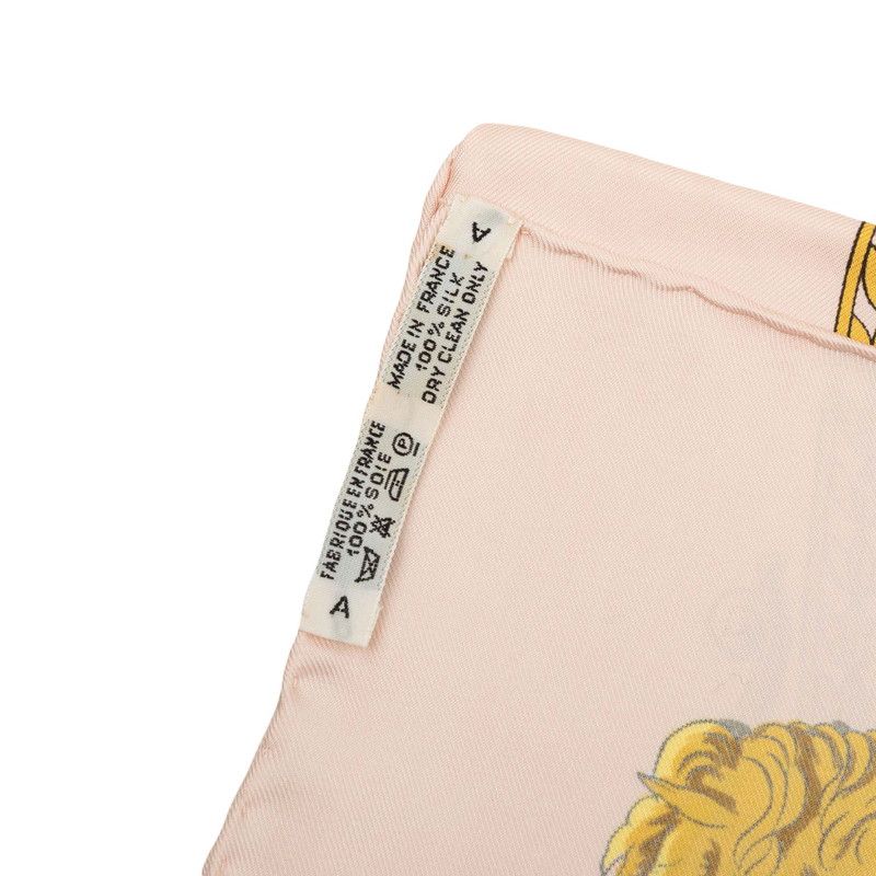 Hermes Carre 90 Walk to Longchamps la Promenade de Scarf Pink Multicolor Silk — view 8
