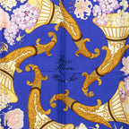 Hermes Carre 90 Fleurs Et Raisins Grape Flower Scarf Purple Multicolor Silk — view 2