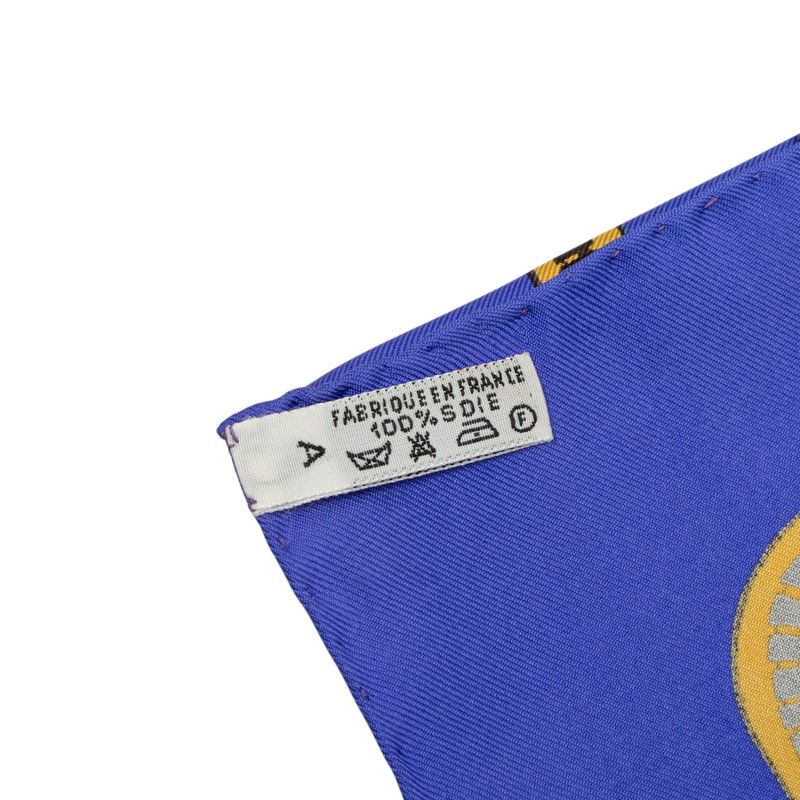 Hermes Carre 90 Fleurs Et Raisins Grape Flower Scarf Purple Multicolor Silk — view 6