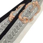 Hermes Twilly Bride de Cour Scarf Gray White Black Silk — view 2