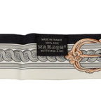 Hermes Twilly Bride de Cour Scarf Gray White Black Silk — view 5