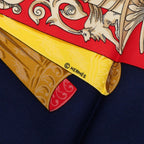 Hermes Carre 90 Atlantis L'atlantide Scarf Navy Multicolor Silk — view 5