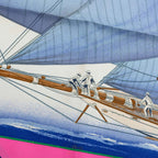 Hermes Carre 90 Rafales Gale Scarf Blue Pink Multicolor Silk — view 3