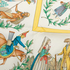 Hermes Carre 90 Costumes Civils Actuels Modern Citizen Scarf Navy Multicolor — view 3