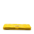 Fendi Wallet Yellow Leather with Matelasse Chain — view 3