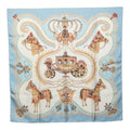 Hermes Carre 90 Paperoles Paprole Carriage and Nobility Scarf Blue Multicolor