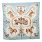 Hermes Carre 90 Paperoles Paprole Carriage and Nobility Scarf Blue Multicolor