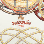 Hermes Carre 90 Paperoles Paprole Carriage and Nobility Scarf Blue Multicolor — view 3