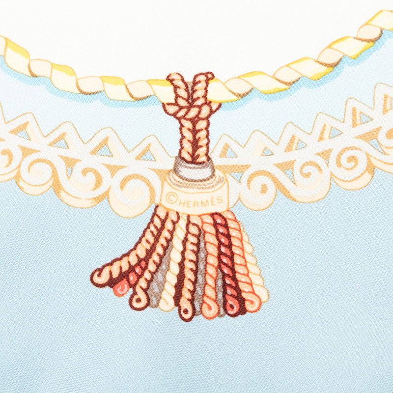 Hermes Carre 90 Paperoles Paprole Carriage and Nobility Scarf Blue Multicolor — view 4
