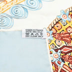 Hermes Carre 90 Paperoles Paprole Carriage and Nobility Scarf Blue Multicolor — view 7