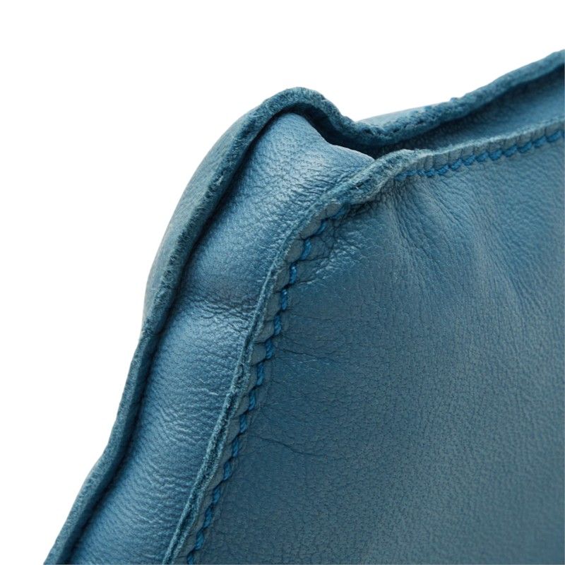 Hermes Tudo Fringe Shoulder Bag Blue Leather — view 5