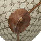 Gucci Sherry Line GG Supreme Boston Bag Beige Brown Leather — view 6