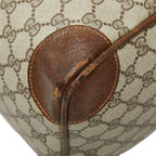 Gucci Sherry Line GG Supreme Boston Bag Beige Brown Leather — view 4