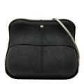 Chanel CC Logo Hip Crossbody Shoulder Bag Gray Felt
