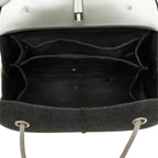 Chanel CC Logo Hip Crossbody Shoulder Bag Gray Felt — view 6