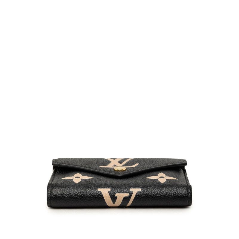Louis Vuitton Monogram Empreinte Portefeuille Victorine Trifold Wallet Black — view 3