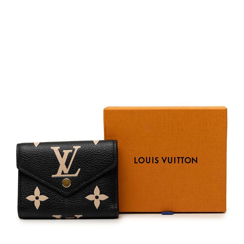 Louis Vuitton Monogram Empreinte Portefeuille Victorine Trifold Wallet Black — view 7