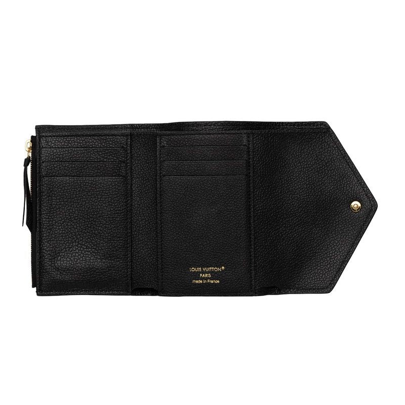 Louis Vuitton Monogram Empreinte Portefeuille Victorine Trifold Wallet Black — view 6