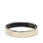 Hermes Enamel PM Bracelet Bangle Silver White Metal — view 2