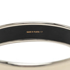 Hermes Enamel PM Bracelet Bangle Silver White Metal — view 5