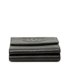 Chanel CC Logo Bifold Wallet Black Caviar Leather — view 3