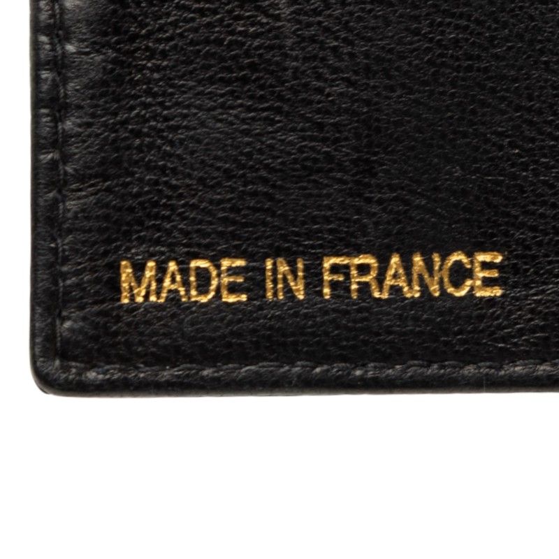 Chanel CC Logo Bifold Wallet Black Caviar Leather — view 7
