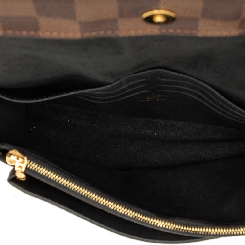 Louis Vuitton Damier Portefeuille Vavin Crossbody Chain Shoulder Bag Brown — view 4